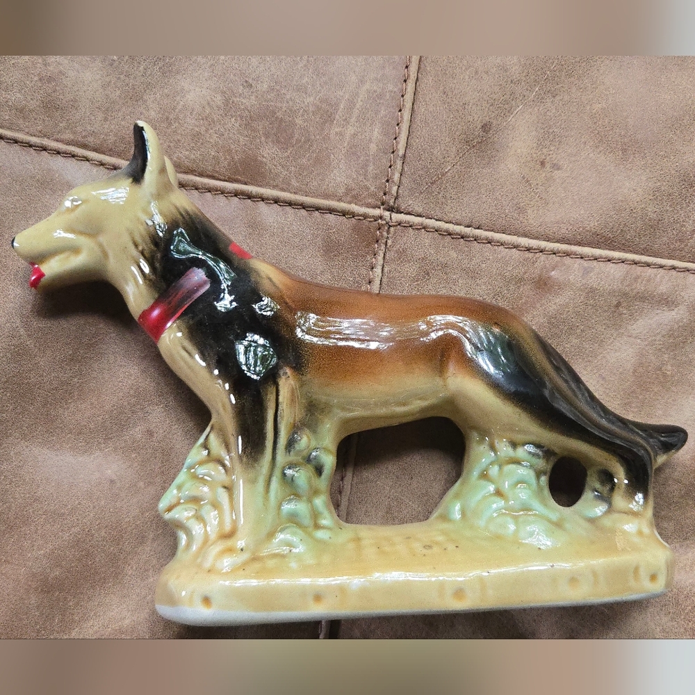 Vintage Ceramic German Shepard Dog Figurine